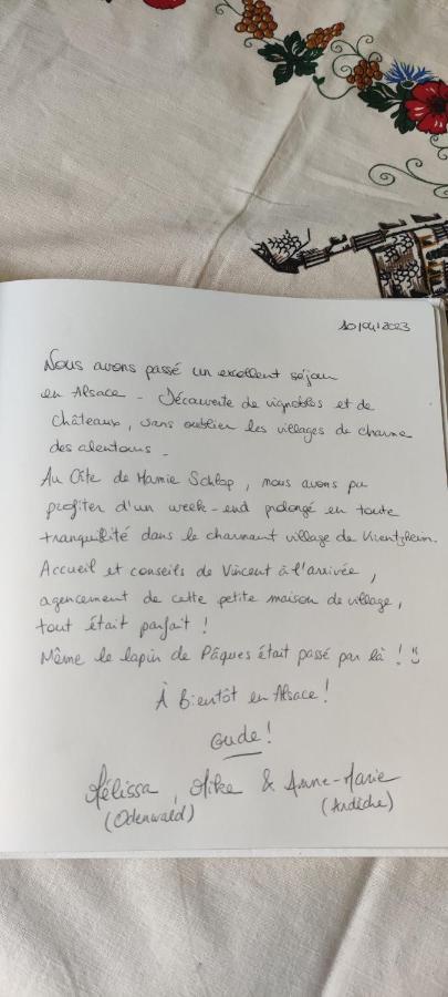 Gite Chez "Mamie Schlop" Kientzheim Ngoại thất bức ảnh